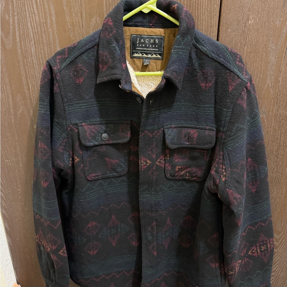 Jachs Men's Black and Burgundy Jacket